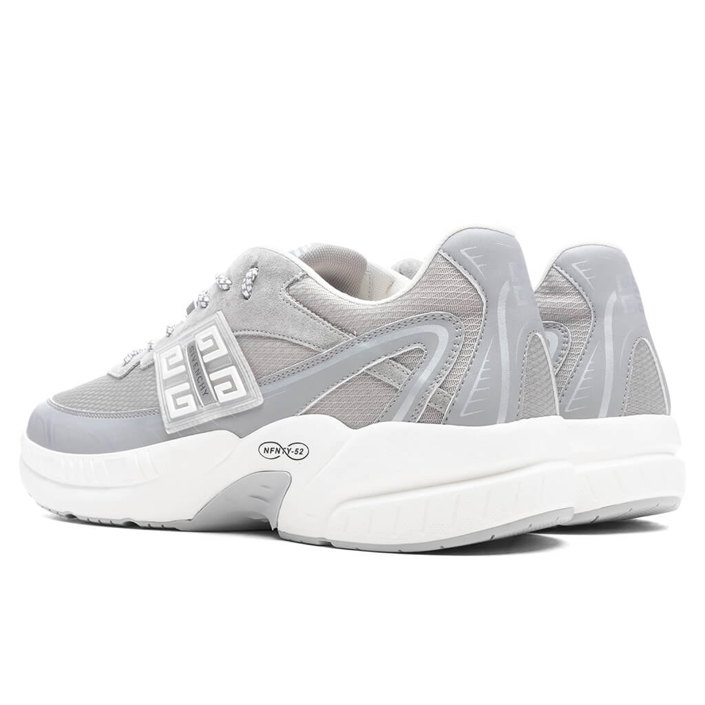 NFNTY-52 Suede and Mesh Sneakers - Light Grey