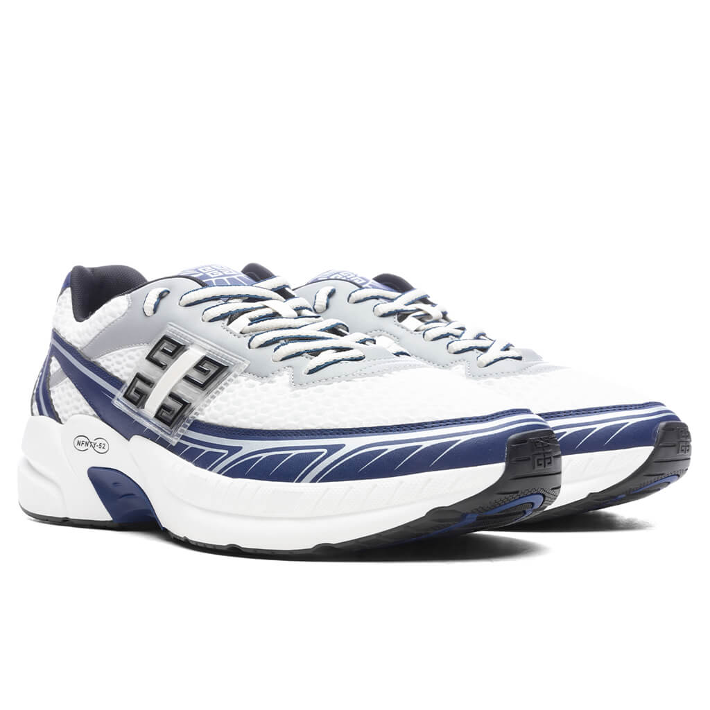 NFNTY-52 Synthetic Leather and Mesh Sneakers - Navy/ White