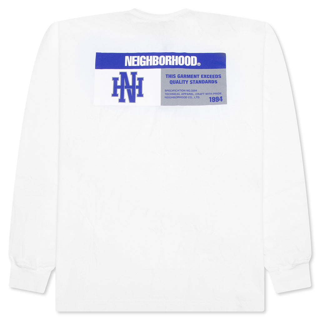NH L/S Tee 8 - White/Blue