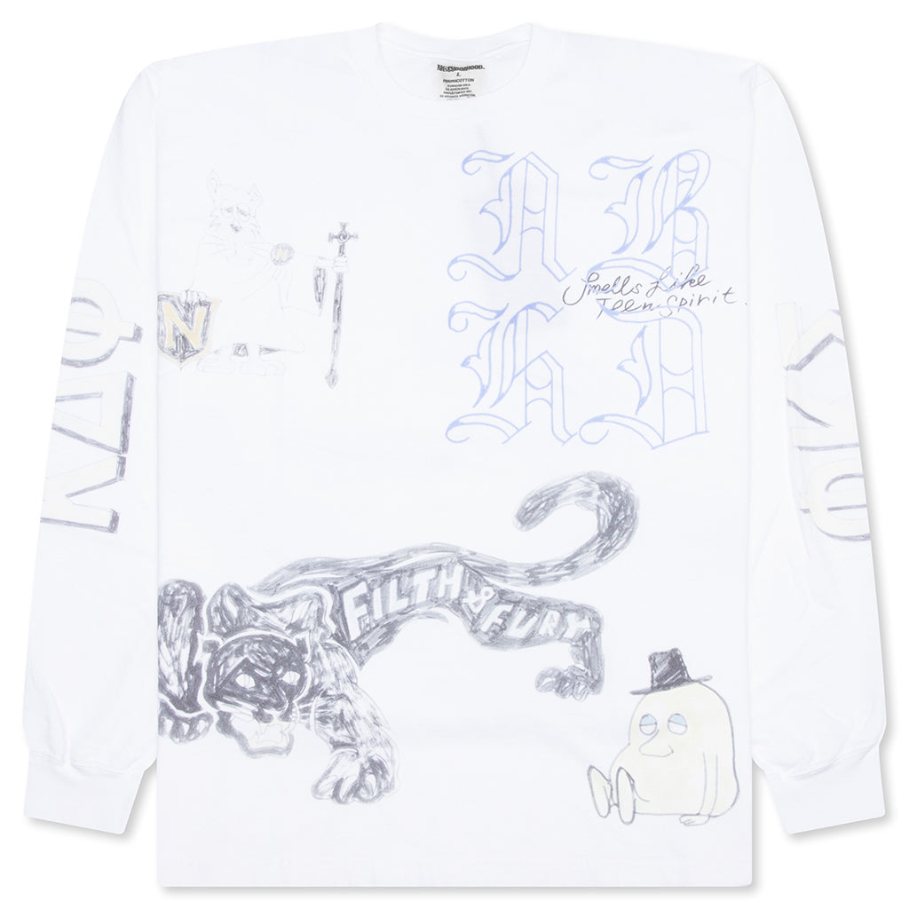 NH L/S Tee 9 - White