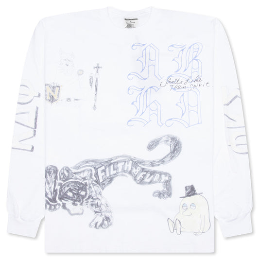 NH L/S Tee 9 - White