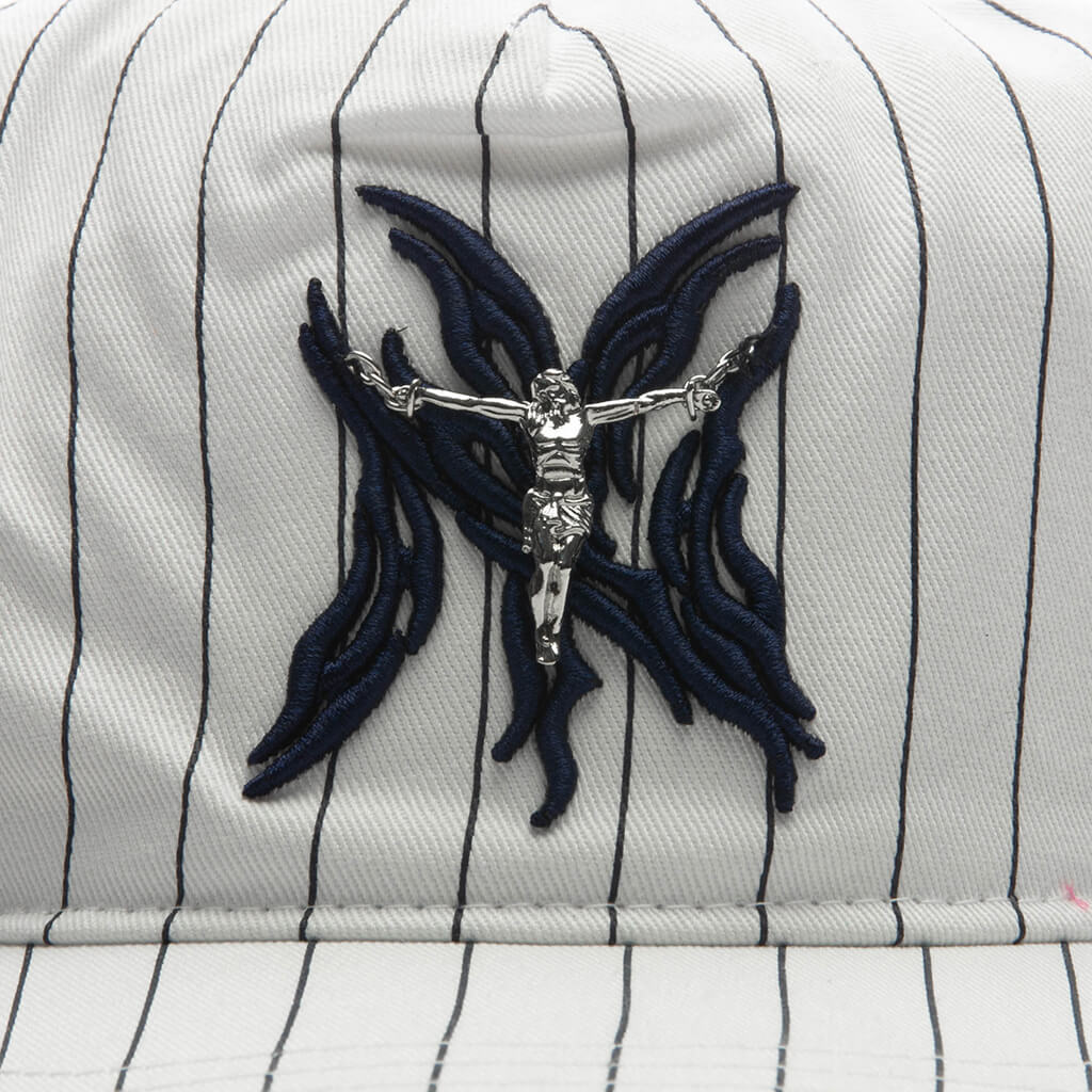 NY Flame Snapback - White