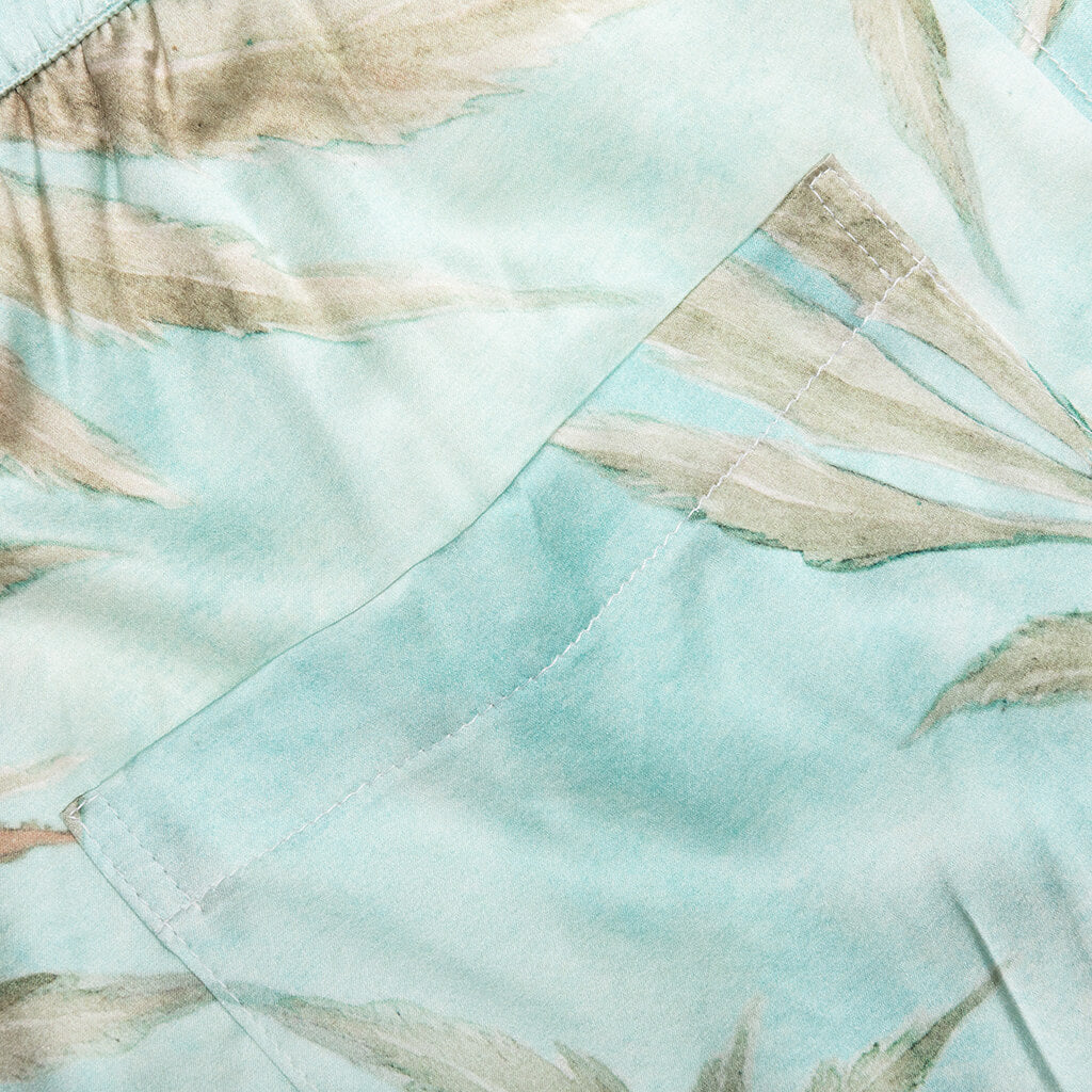 Hemp Leaves Silk Shorts - Hemp Print