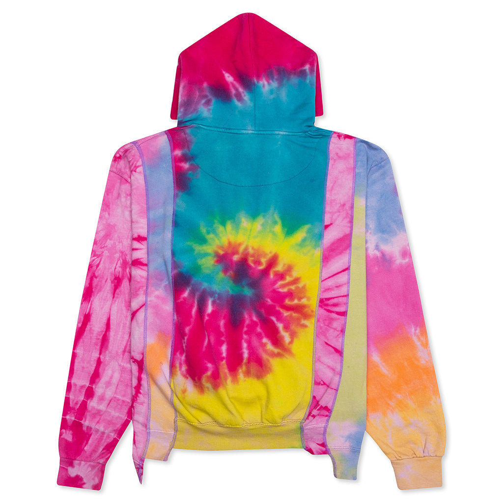 5 Cuts Tie Dye Hooded Sweatshirt - Assorted