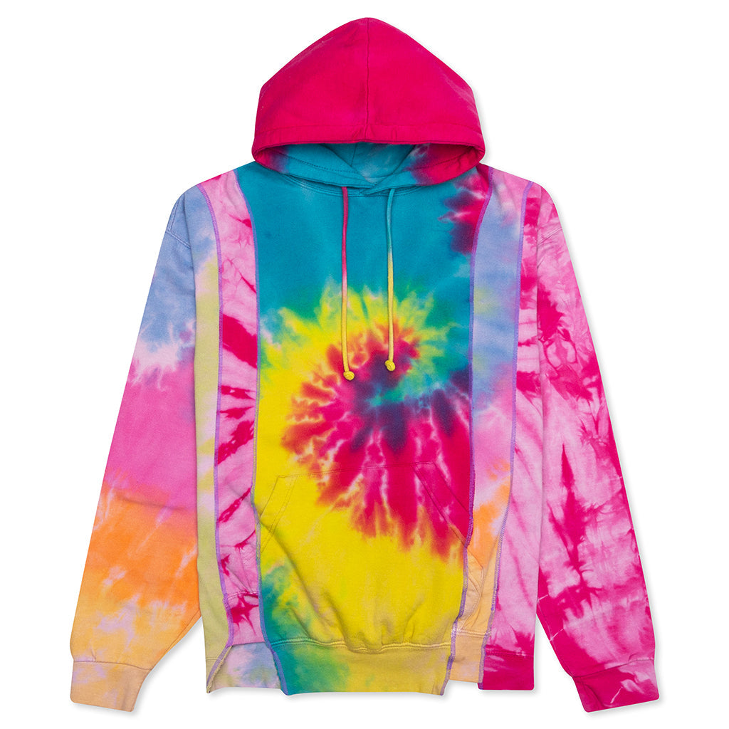 5 Cuts Tie Dye Hooded Sweatshirt - Assorted
