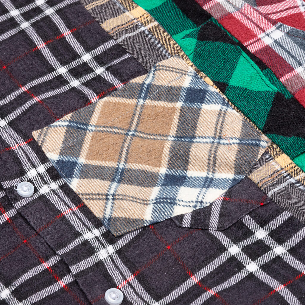7 Cuts Flannel Shirt - Black/Red