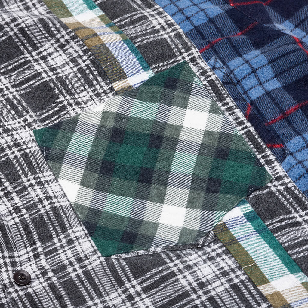 7 Cuts Flannel Shirt - Black/White
