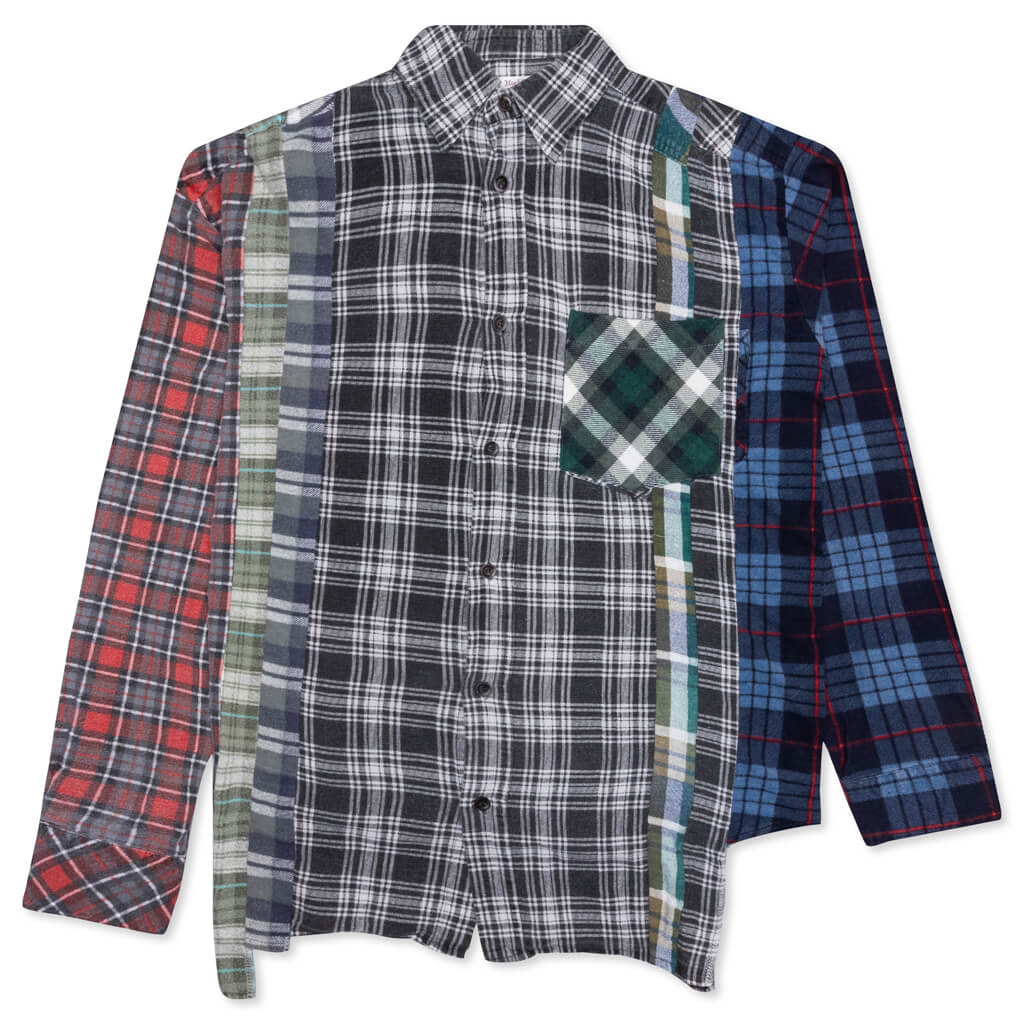 7 Cuts Flannel Shirt - Black/White