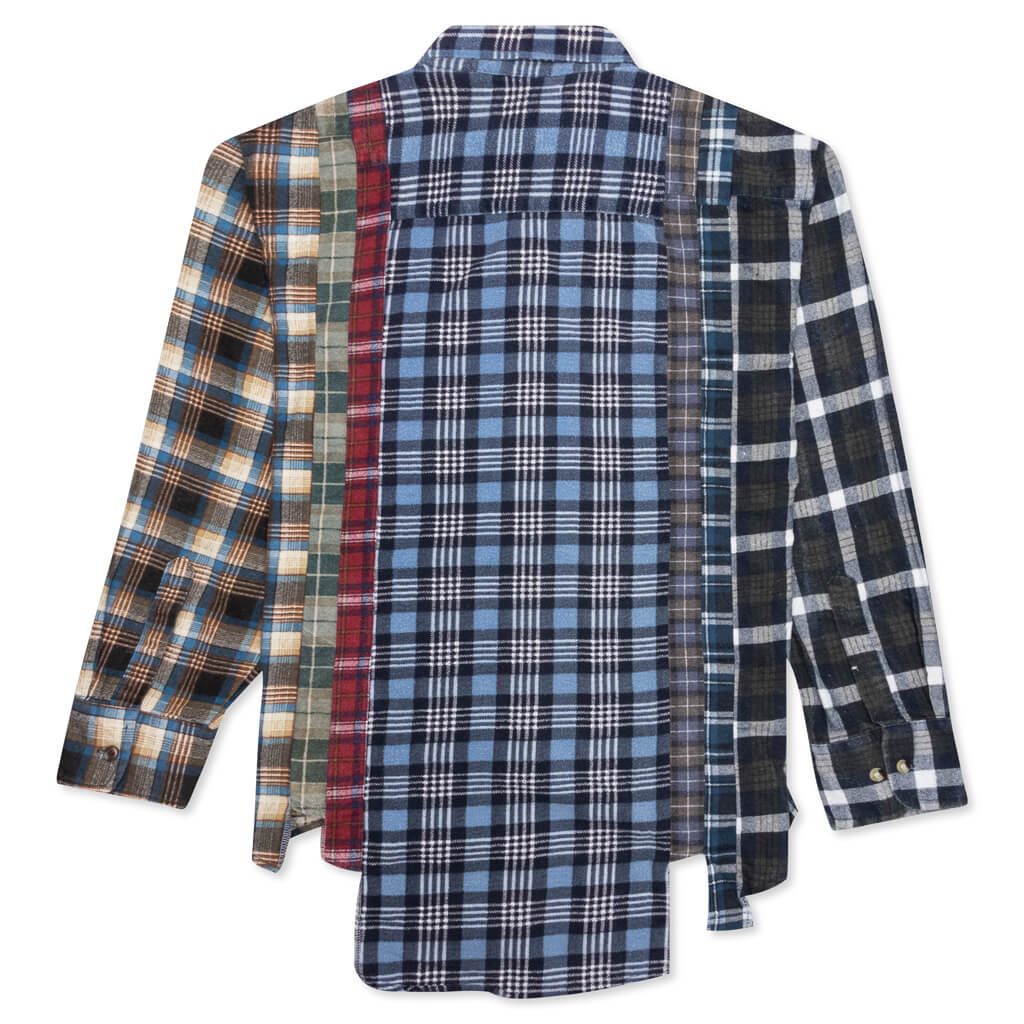 7 Cuts Flannel Shirt - Blue/White