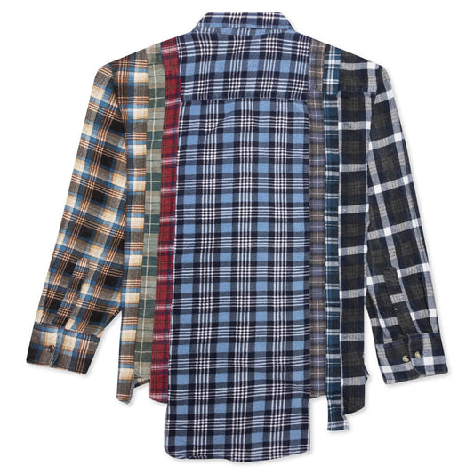 7 Cuts Flannel Shirt - Blue/White