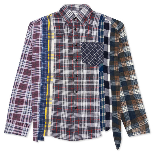 7 Cuts Flannel Shirt - Grey/Red