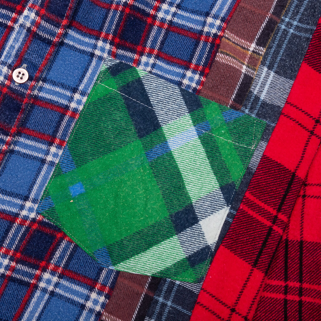 7 Cuts Flannel Shirt - Indigo/Red
