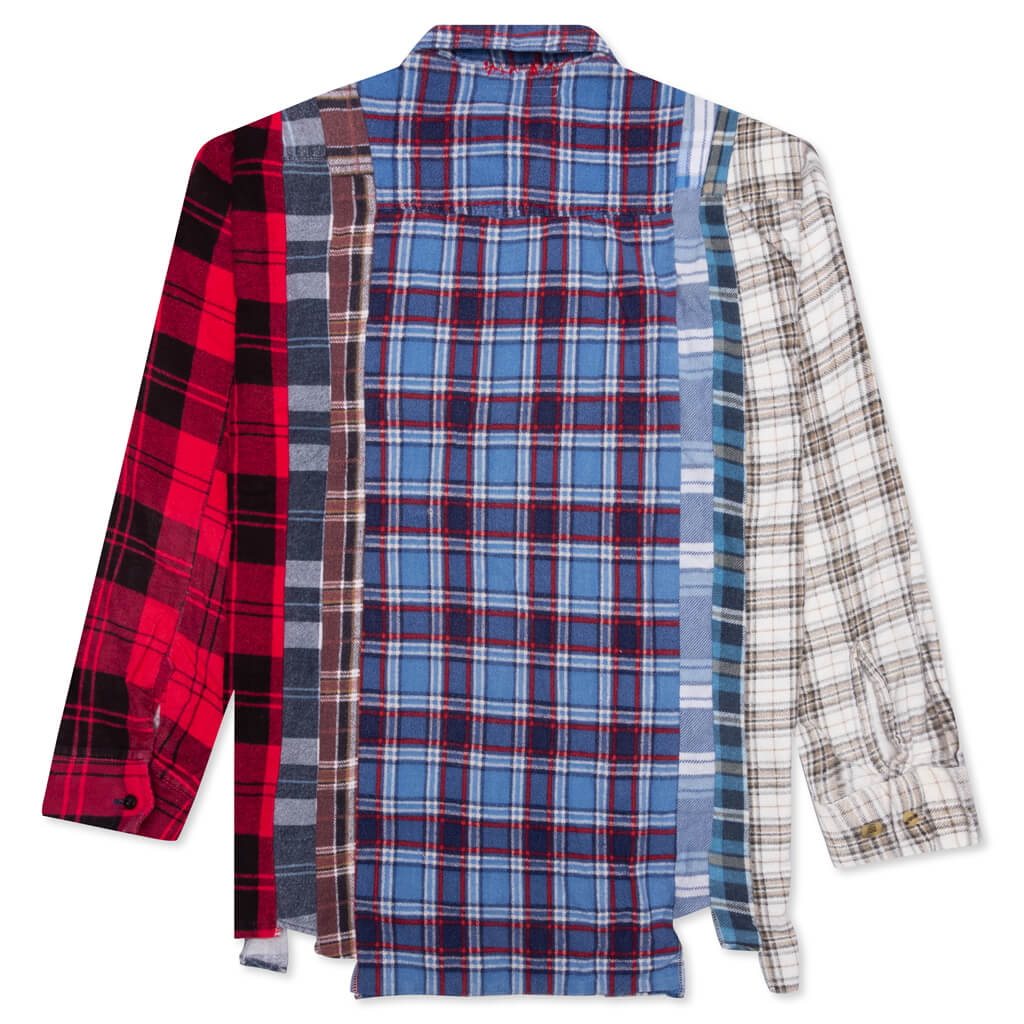 7 Cuts Flannel Shirt - Indigo/Red