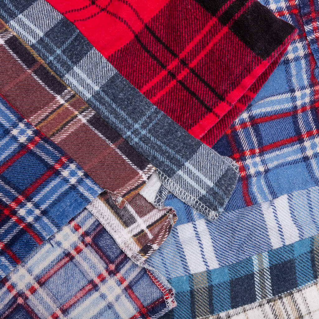 7 Cuts Flannel Shirt - Indigo/Red