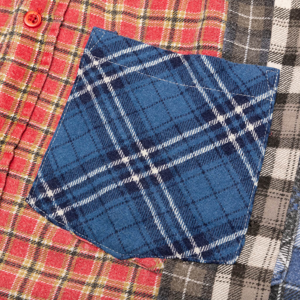 7 Cuts Flannel Shirt - Red/Gold