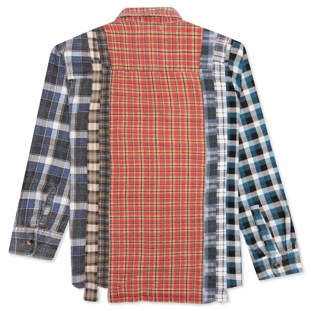 7 Cuts Flannel Shirt - Red/Gold