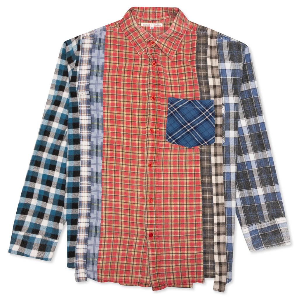 7 Cuts Flannel Shirt - Red/Gold