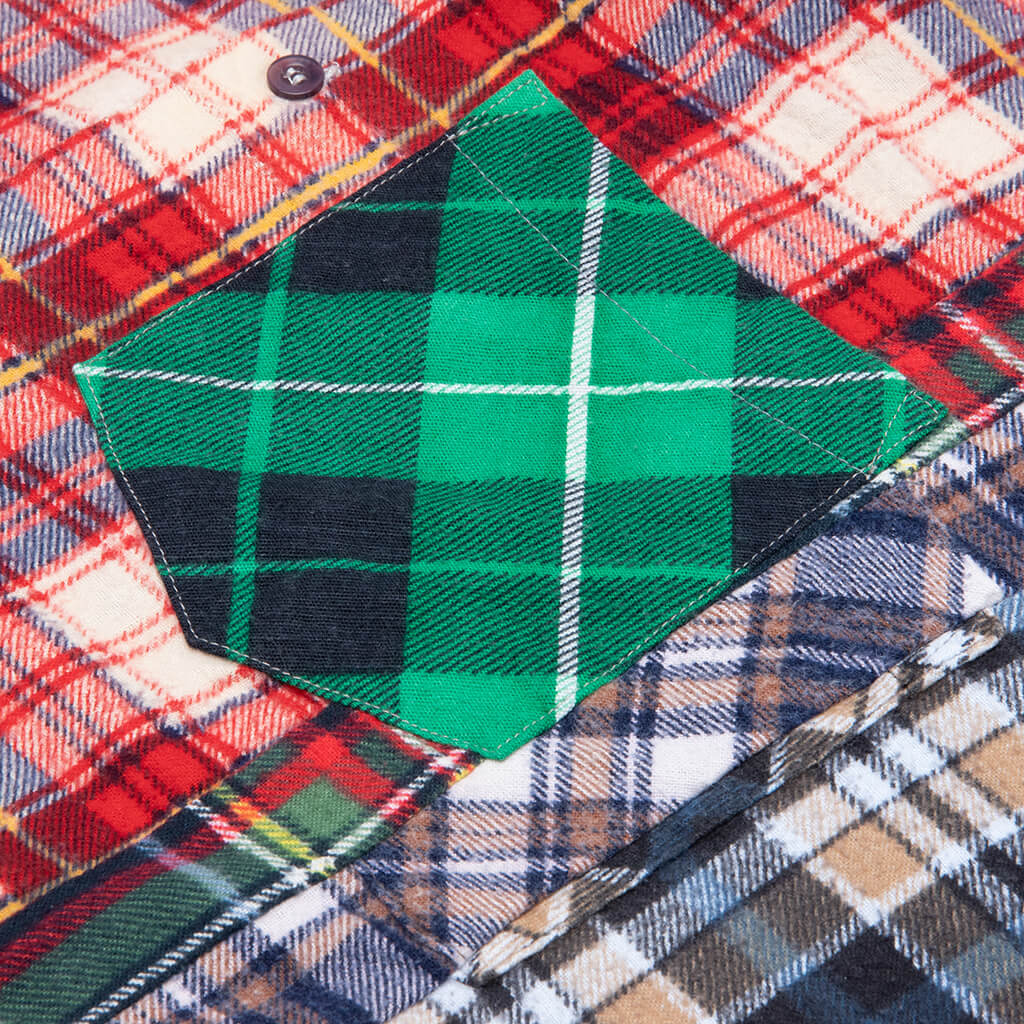7 Cuts Flannel Shirt - Red/Navy