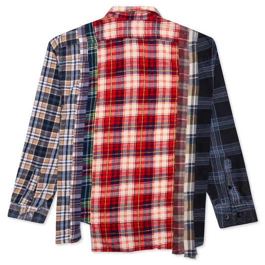 7 Cuts Flannel Shirt - Red/Navy