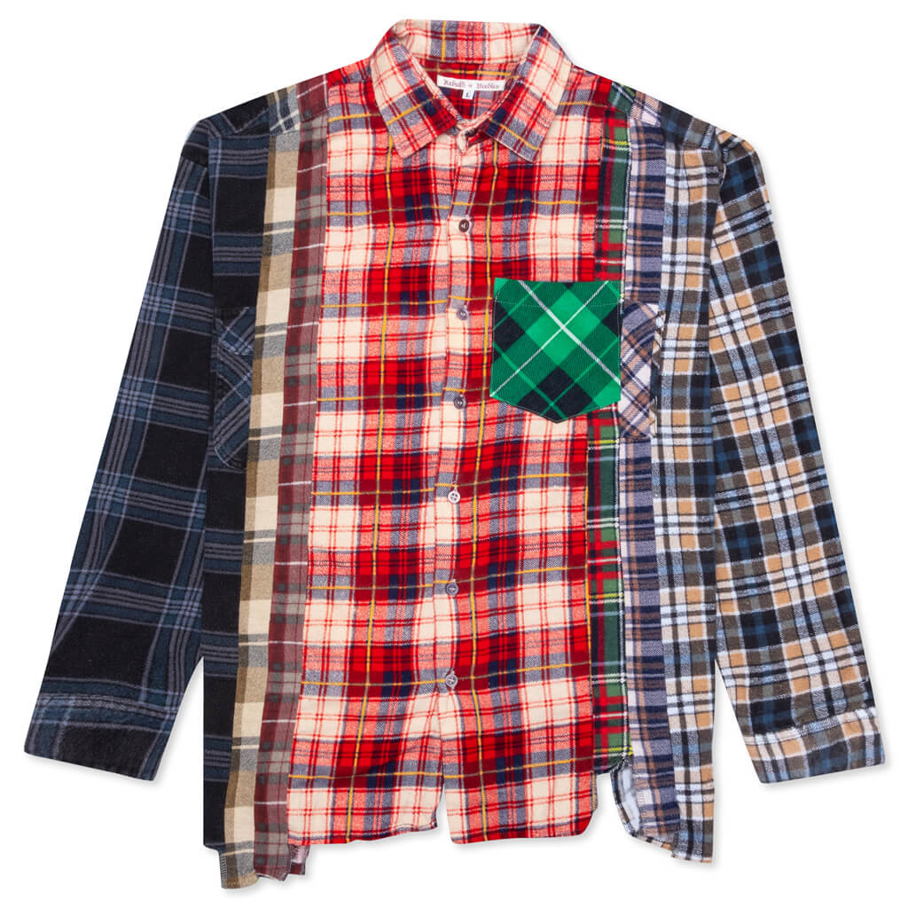 7 Cuts Flannel Shirt - Red/Navy