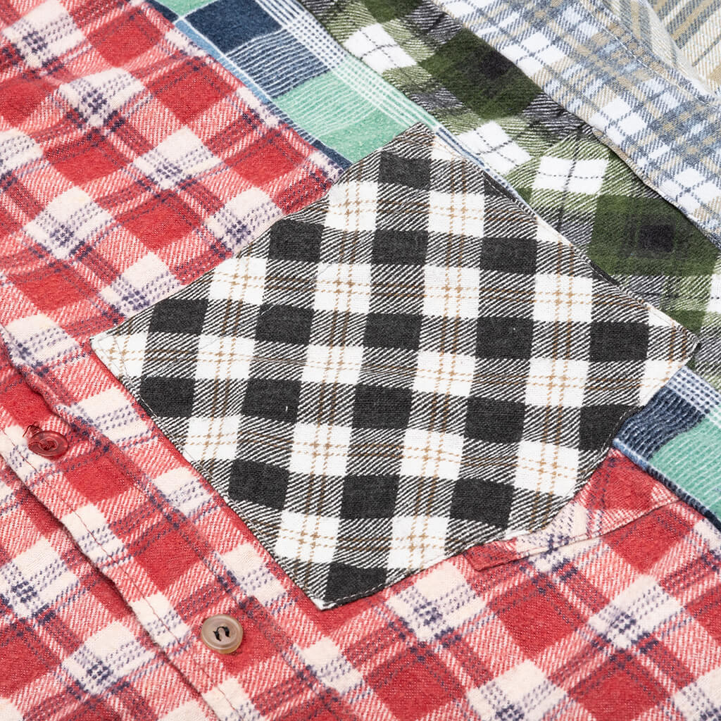 7 Cuts Flannel Shirt - Red/White