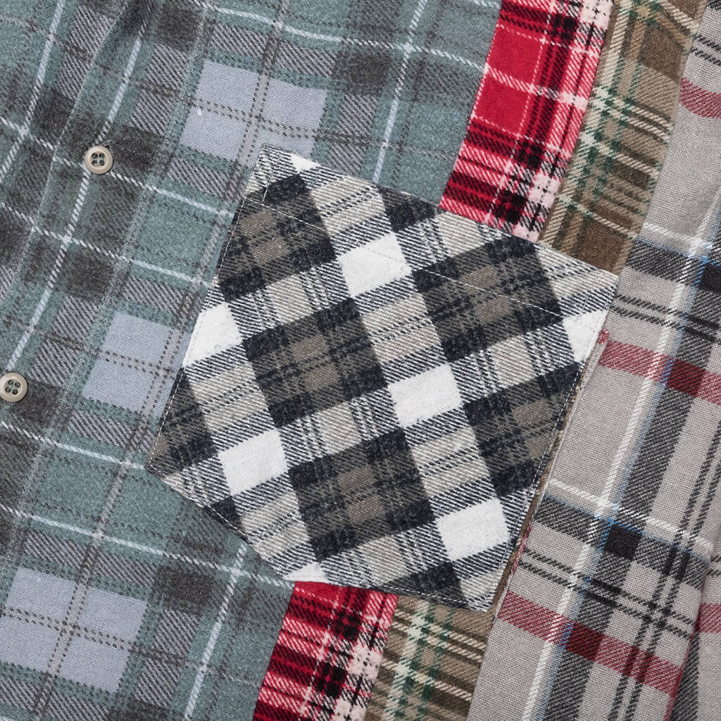 7 Cuts Flannel Shirt - Teal/Steel