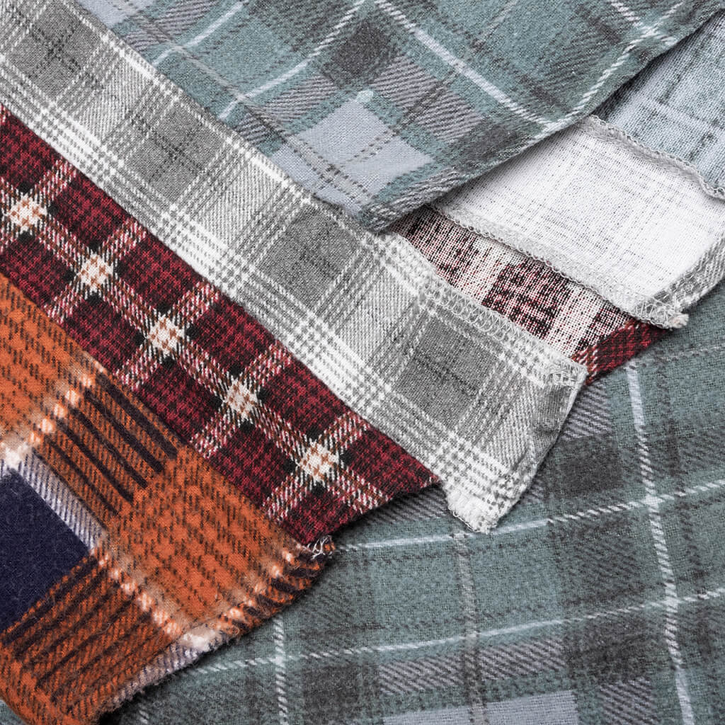 7 Cuts Flannel Shirt - Teal/Steel