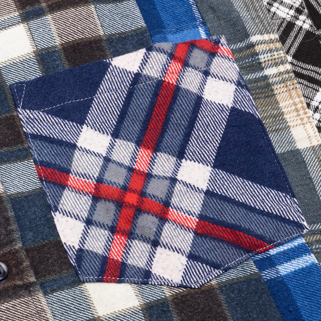 7 Cuts Shirt - Brown/Blue
