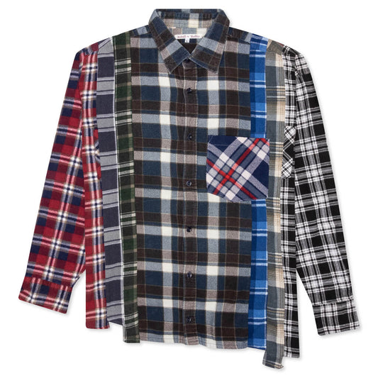 7 Cuts Shirt - Brown/Blue
