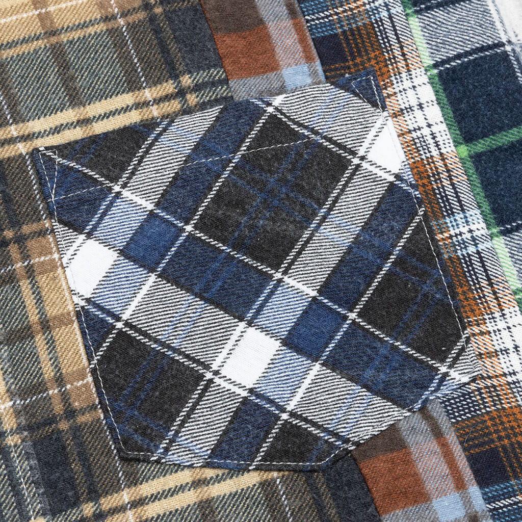 7 Cuts Shirt - Tan/Navy