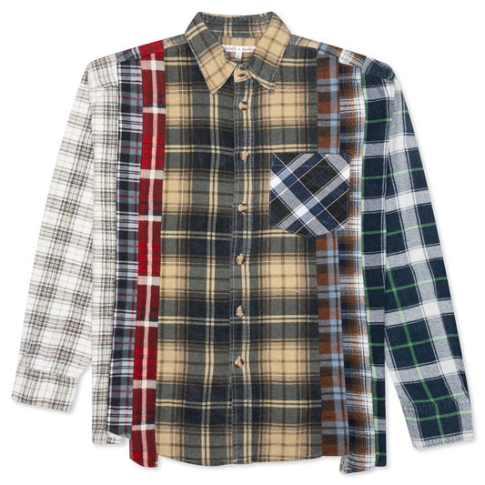 7 Cuts Shirt - Tan/Navy