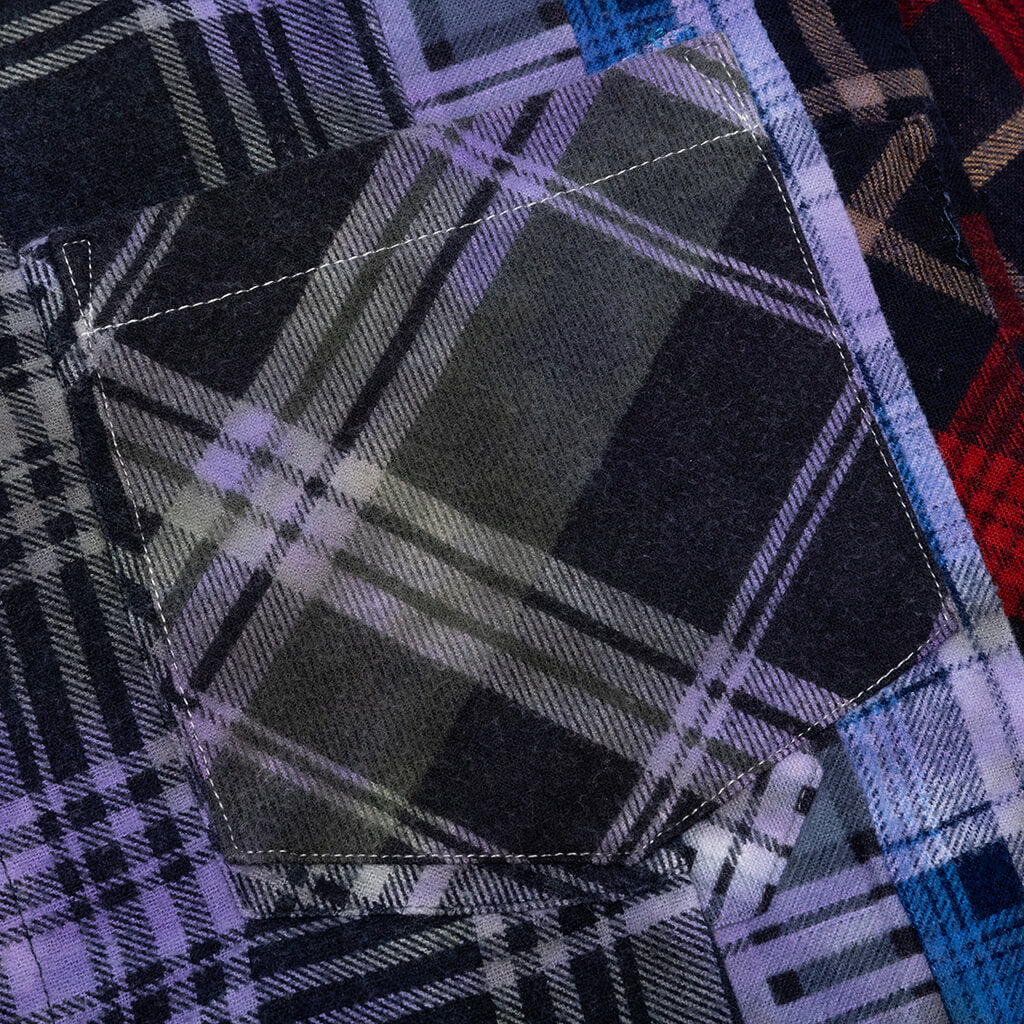 7 Cuts Tie Dye Flannel Shirt - Assorted