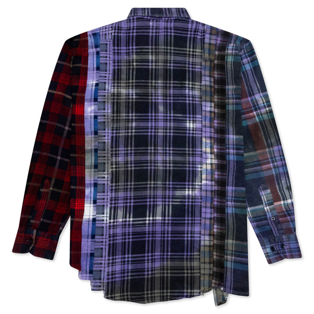 7 Cuts Tie Dye Flannel Shirt - Assorted