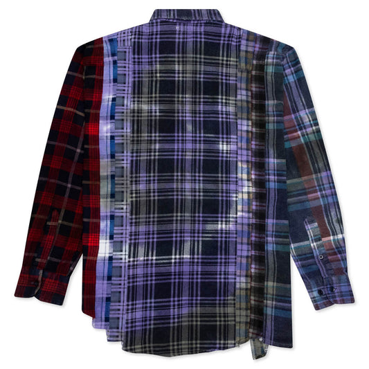 7 Cuts Tie Dye Flannel Shirt - Assorted