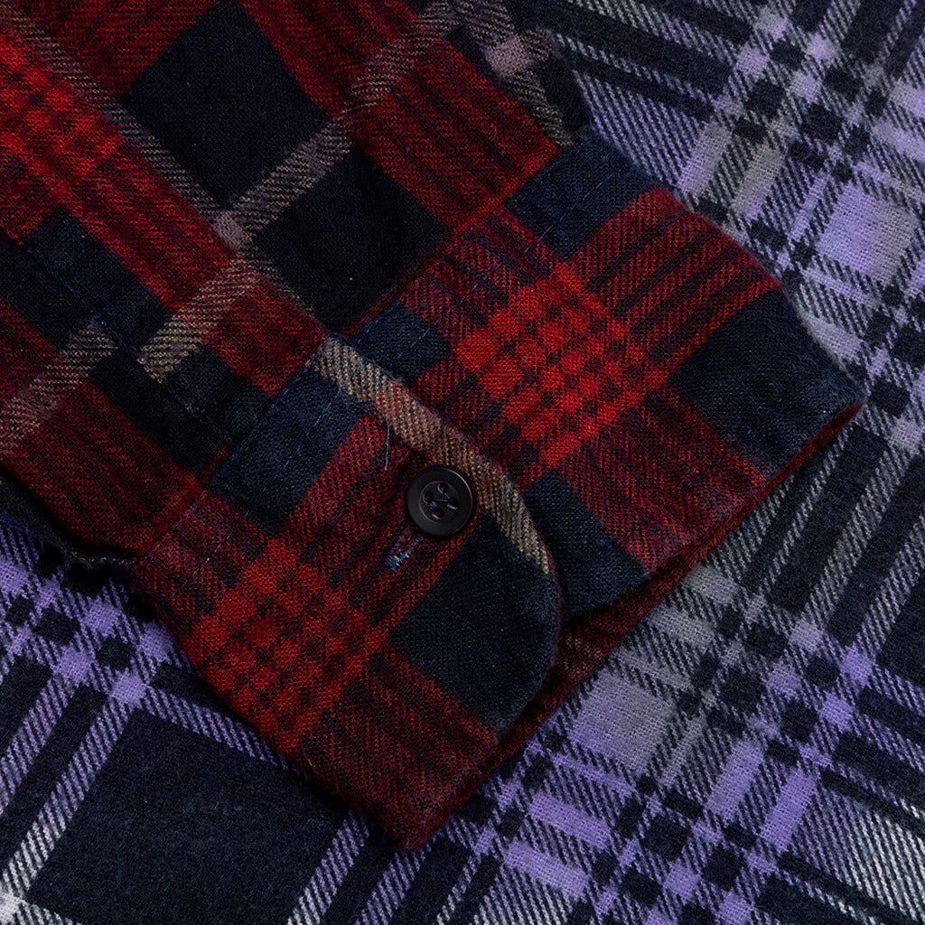 7 Cuts Tie Dye Flannel Shirt - Assorted