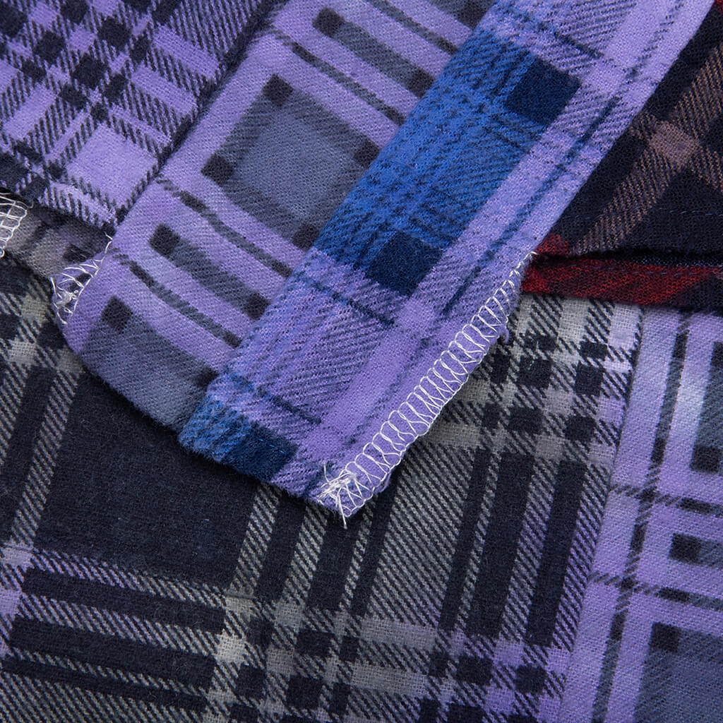 7 Cuts Tie Dye Flannel Shirt - Assorted