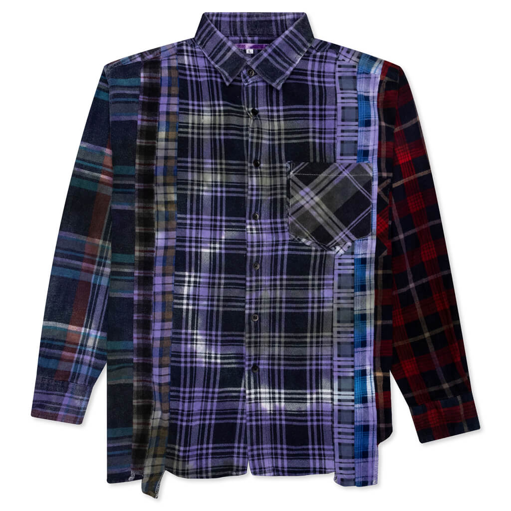 7 Cuts Tie Dye Flannel Shirt - Assorted