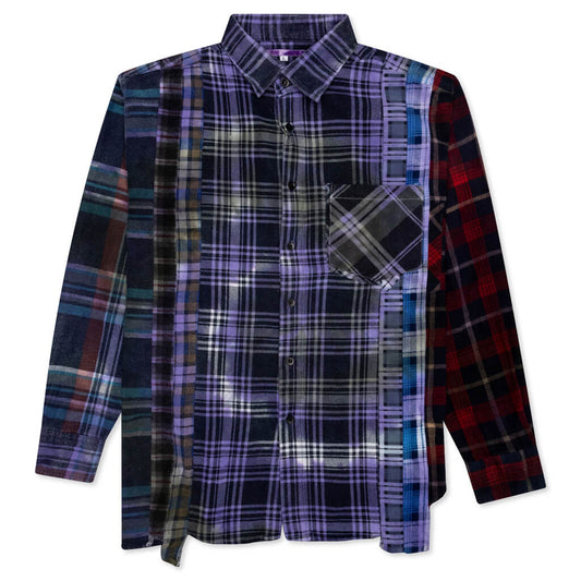 7 Cuts Tie Dye Flannel Shirt - Assorted