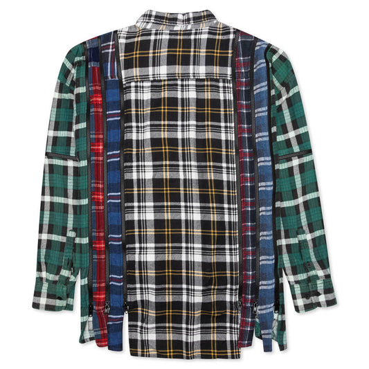 7 Cuts Zipped Wide Shirt - Black/Yellow