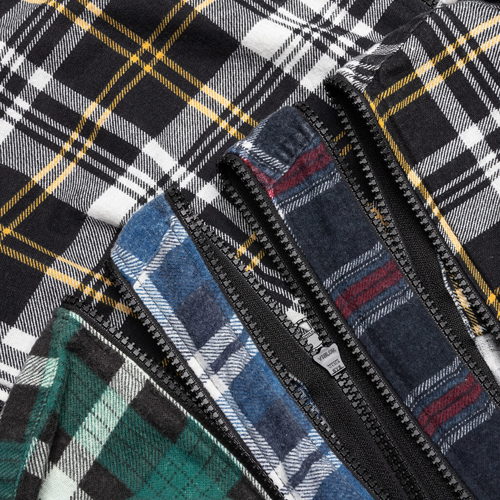 7 Cuts Zipped Wide Shirt - Black/Yellow