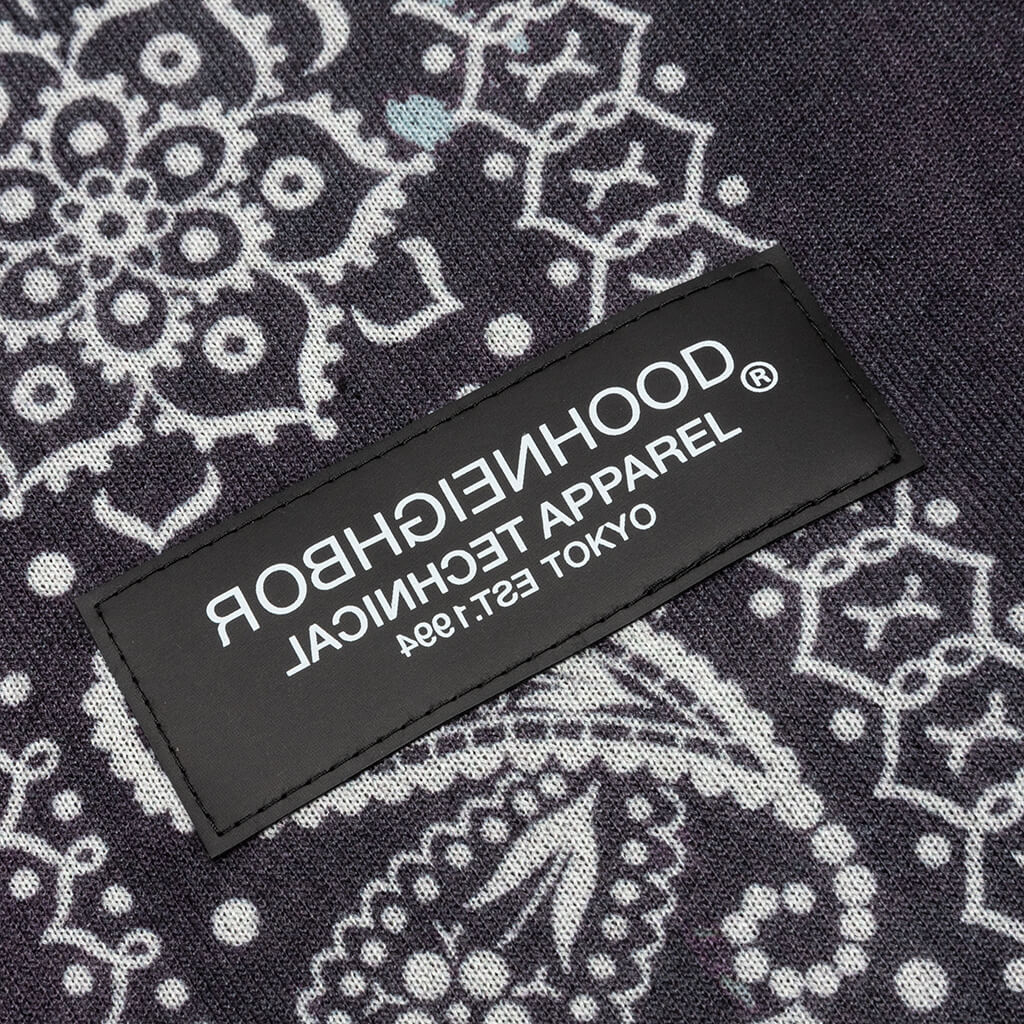 Bandana Chopped Hooded Sweatshirt - Black