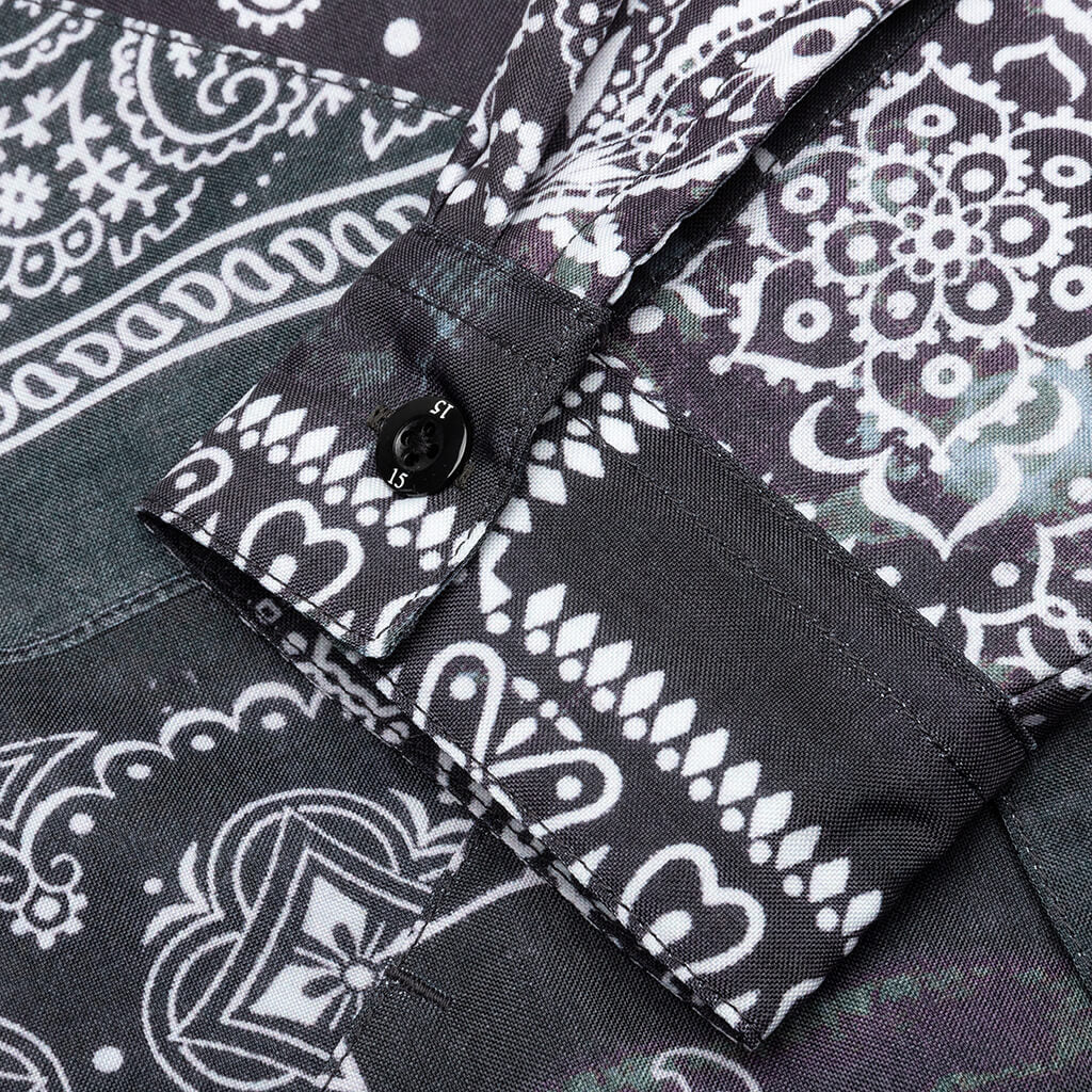 Bandana Chopped L/S E-Shirt - Black
