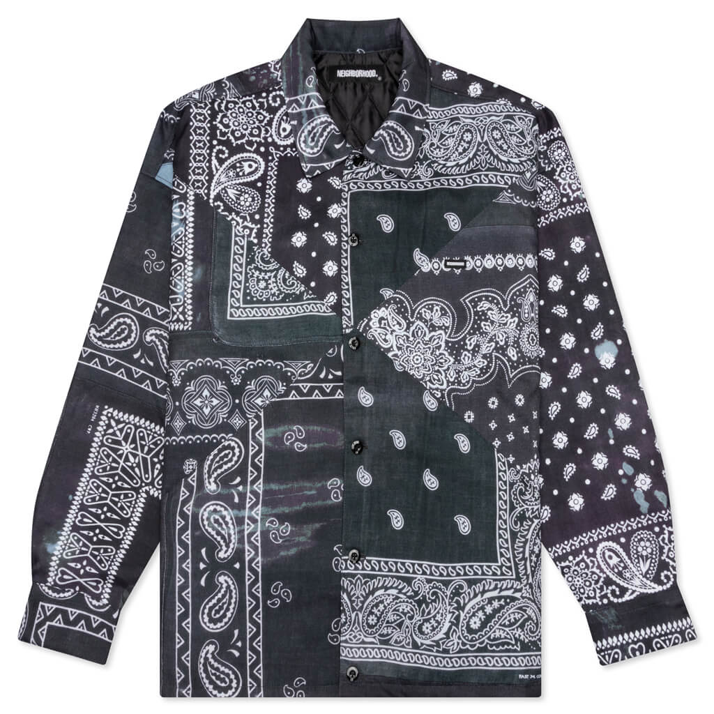 Bandana Chopped L/S E-Shirt - Black