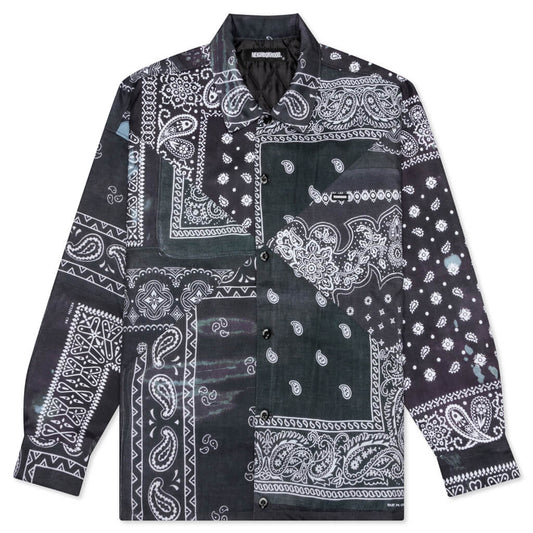 Bandana Chopped L/S E-Shirt - Black