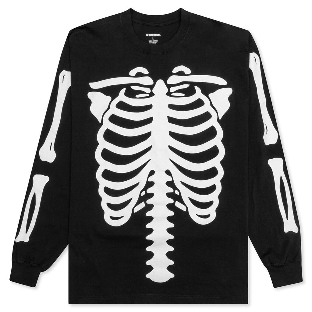 Bones L/S C-Tee - Black