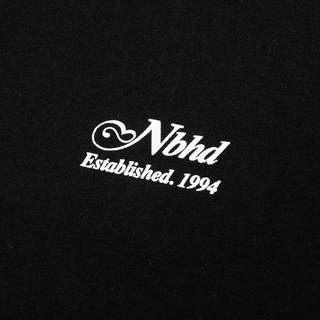 Script L/S C-Tee  - Black/White