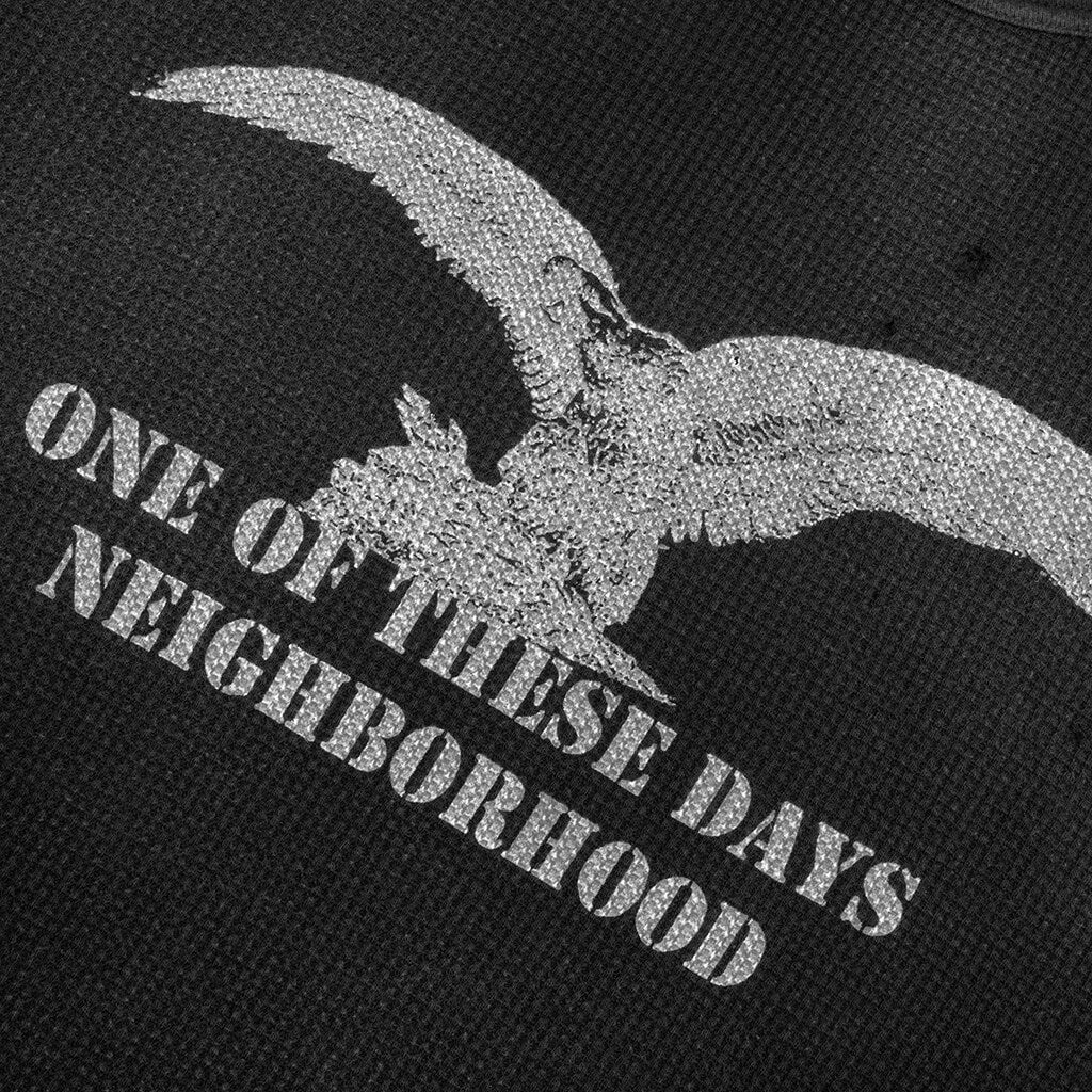 Neighborhood x One Of These Days Waffle Fabric L/S Crewneck - Black