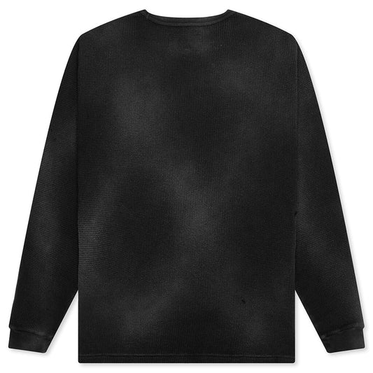 Neighborhood x One Of These Days Waffle Fabric L/S Crewneck - Black