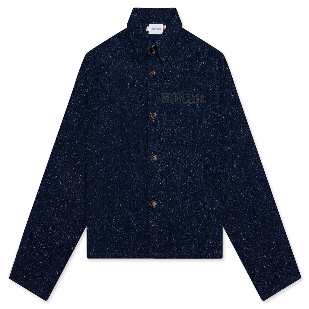 Nep Yarn Chacket - Navy