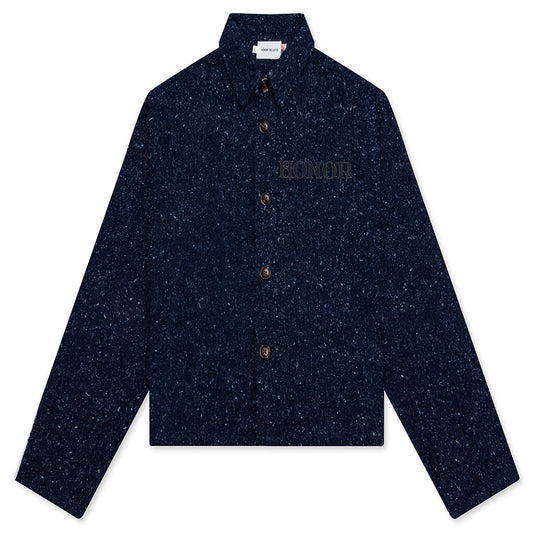 Nep Yarn Chacket - Navy